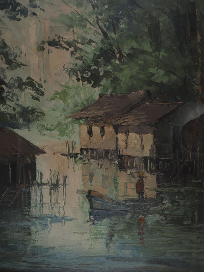 Pablo Matania (Brazilian) Original Painting Oil Canvas Signed Framed Landscape