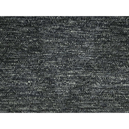 8'1"X10'1" Dim Gray Hand Knotted Kohinoor Small Geometric Design Wool Rug