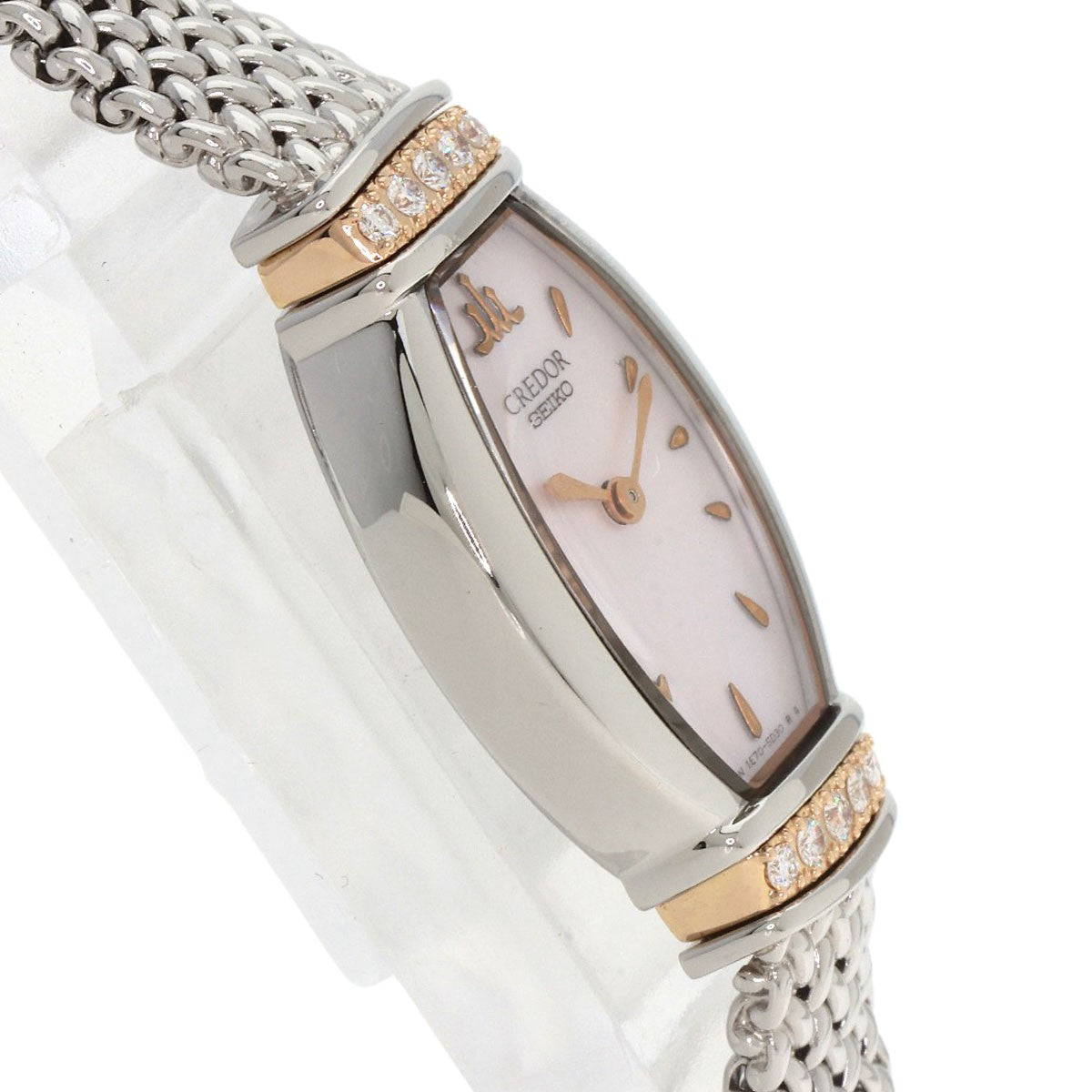 Seiko Credor Diamond Watches Gste966 1E70-3B90 Stainless Steel/Ssxk18Pg