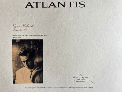 Egon Schiele Lithograph From An Painting Coa Signed In Pen Numbered