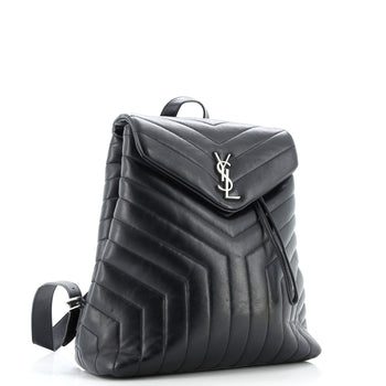 Saint Laurent Loulou Backpack Matelasse Chevron Leather Medium