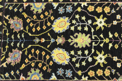 2'5X8 ft Black Tree of Life Chobi Oriental Runner
