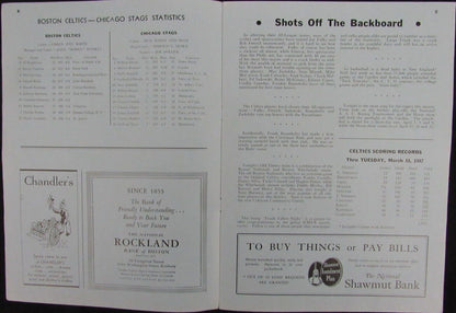 Vintage 1947 Boston Celtics Vs. Chicago Stags
