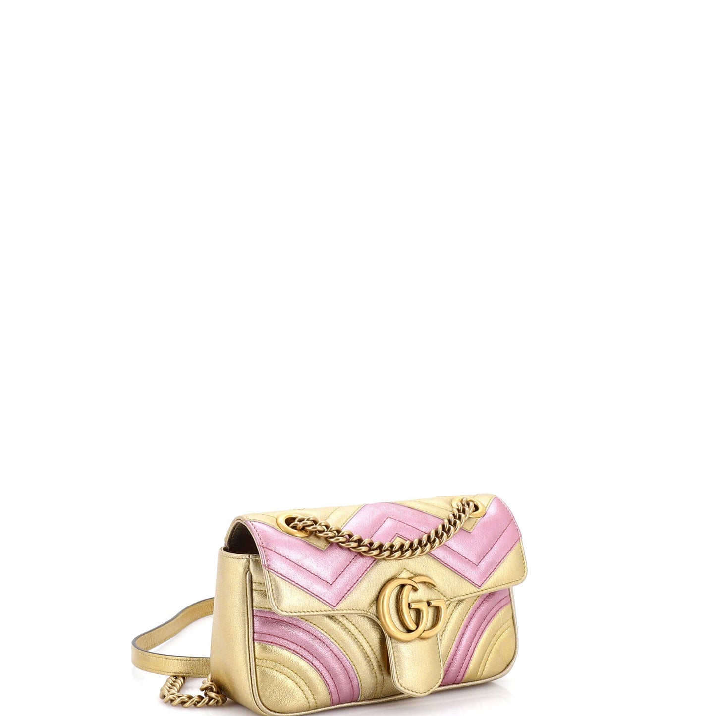 Gucci Gg Marmont Flap Bag Matelasse Leather Small