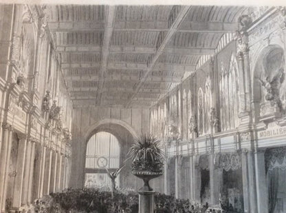 Paris Exposition Universelle 1867 Grand Vestibule Interior Original Engraving
