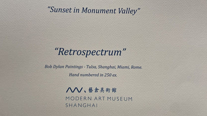Bob Dylan Lithograph "Sunset In Monument Valley" Signed Op Numbered By Hand