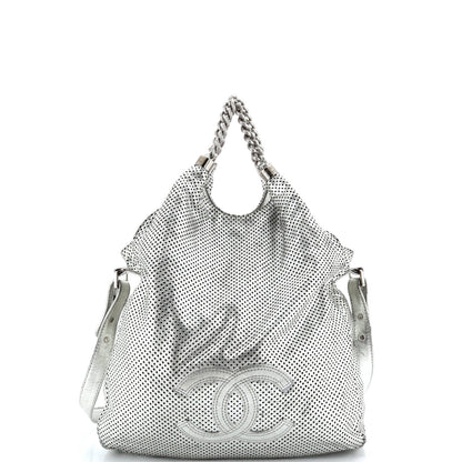 Chanel Rodeo Drive Hobo Perforated Leather Medium