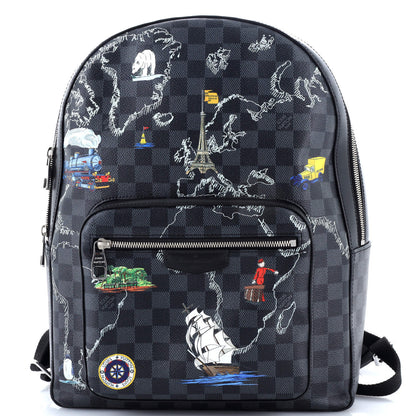 Louis Vuitton Josh Backpack Limited Edition Renaissance Map Damier Graphite