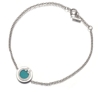 Tiffany&Co. Bracelet Tiffany T Turquoise Diamond Circle 18K 750 White Gold