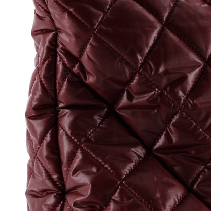 Chanel Coco Cocoon Flat Tote Quilted Nylon With Leather Large