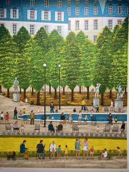 Fanch Ledan (France) - Park Landscape Original Lithograph On Arches Paper Signed