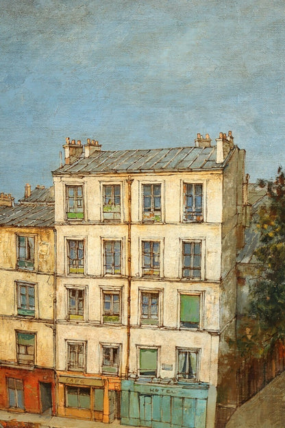 Jean Keime (French) - Montmartre Original Painting Oil On Canvas Signed Framed