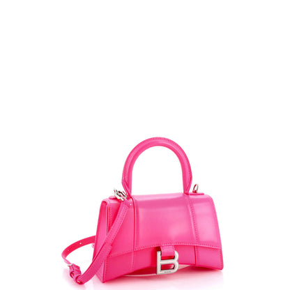Balenciaga Hourglass Top Handle Bag Leather Xs