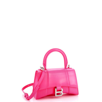 Balenciaga Hourglass Top Handle Bag Leather Xs