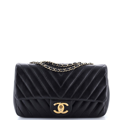 Chanel Classic Single Flap Bag Chevron Lambskin Medium