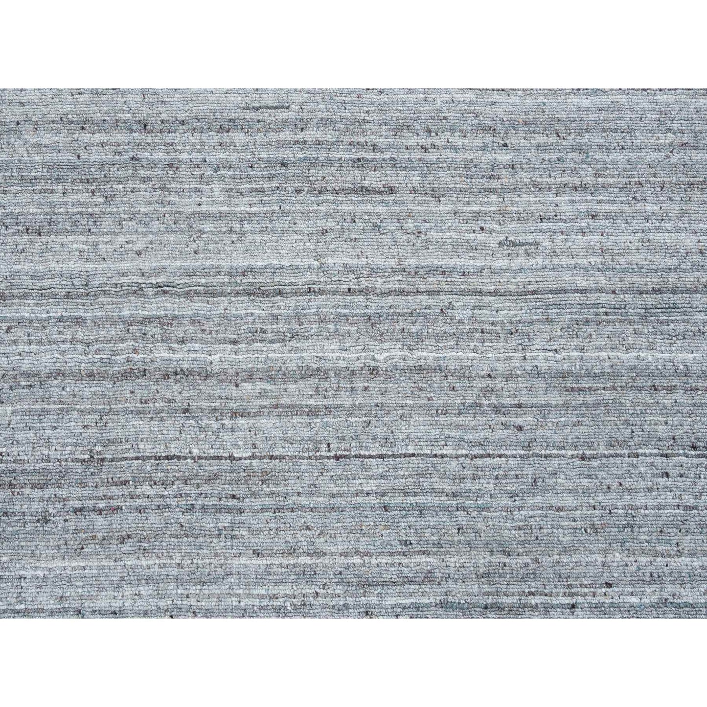 11'10"X11'10" Gray Hand Loomed Modern Design Wool Round Oriental Rug