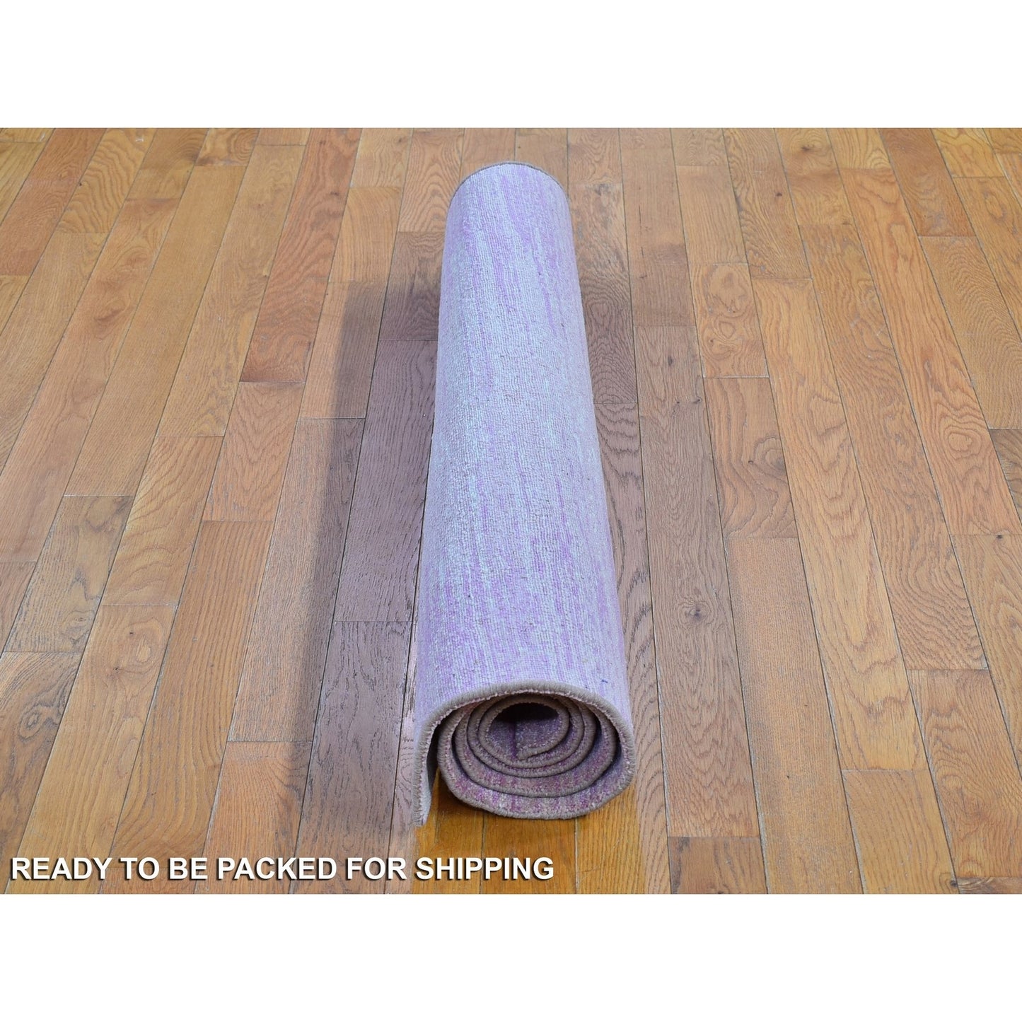 4'1"X6'2" Thick And Plush Organic Wool Ombre Design Hand Knotted Rug