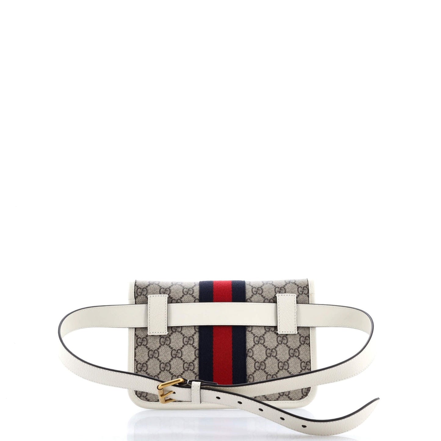 Gucci Ophidia Flap Belt Bag Gg Coated Canvas With Leather