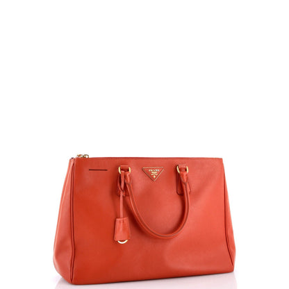 Prada Double Zip Lux Tote Saffiano Leather Large