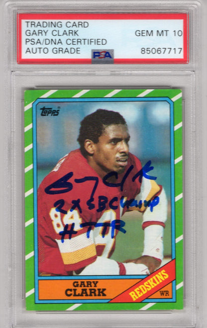 Gary Clark 1986 Topps #176 Psa Auto Grade 10 Card