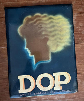 1930S Dop Shampoo Tin Sign By Charles Loupot  French Vintage Advertising Rare