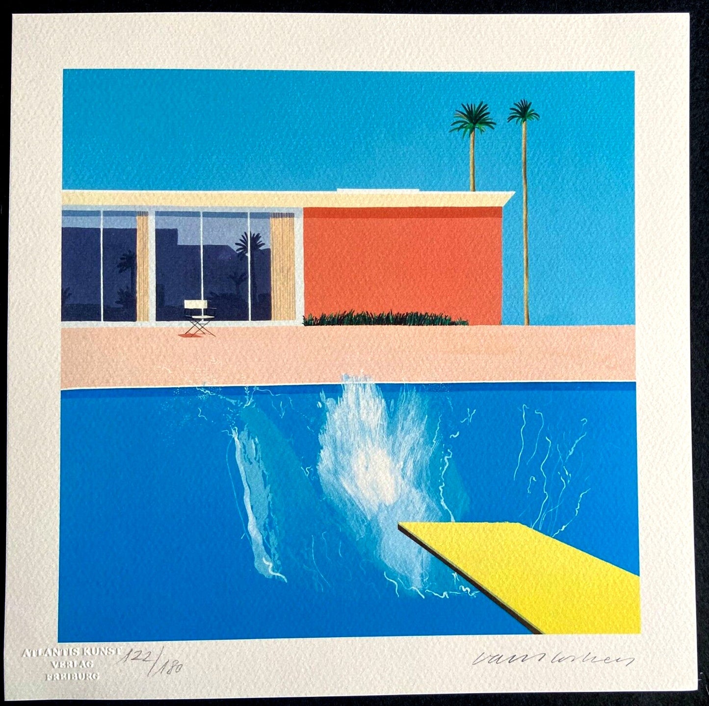 David Hockney Lithograph Coa Signed In Pen Numbered In Pencil