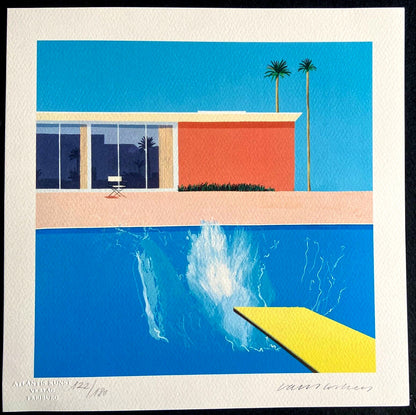 David Hockney Lithograph Coa Signed In Pen Numbered In Pencil