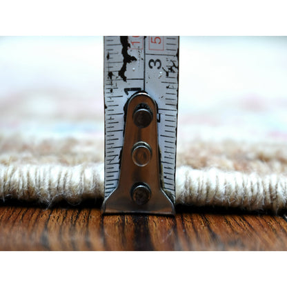 3'1"X5' Brown Hand Knotted Afghan Angora Oushak Organic Wool Oriental Rug