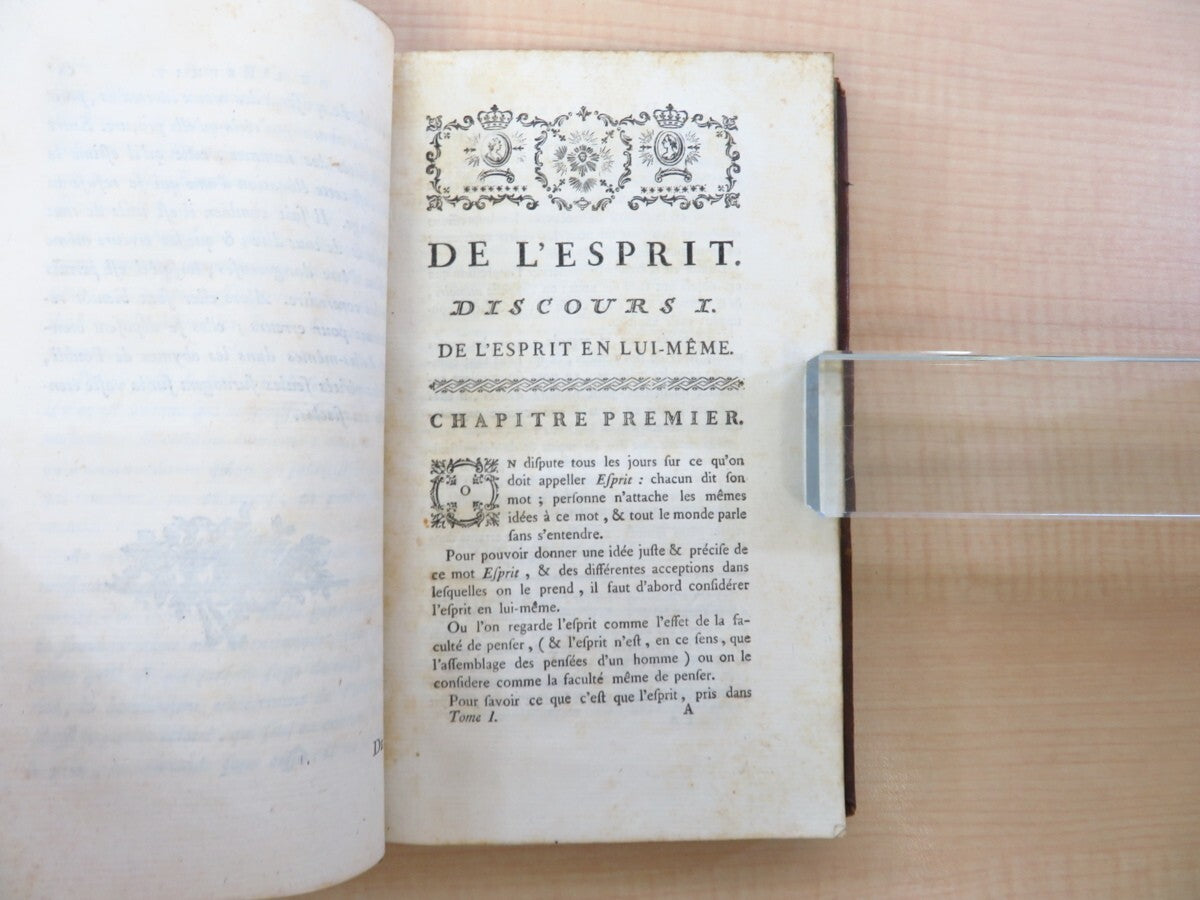 Oeuvres Compltes De M. Helvetius, 1St Edition, Complete Set Of 5 Volumes, 1781