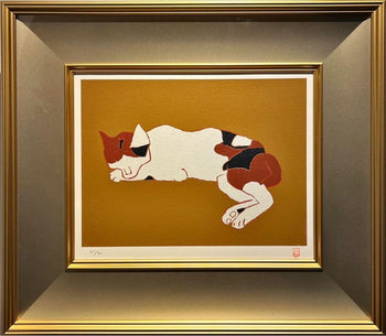Morikazu Kumagai (Japan) - Kitten 2021 Serigraph Signed Numbered Framed