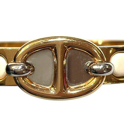 Hermes Mini Clic Bracelet In Nata Gold, Metal, Enamel