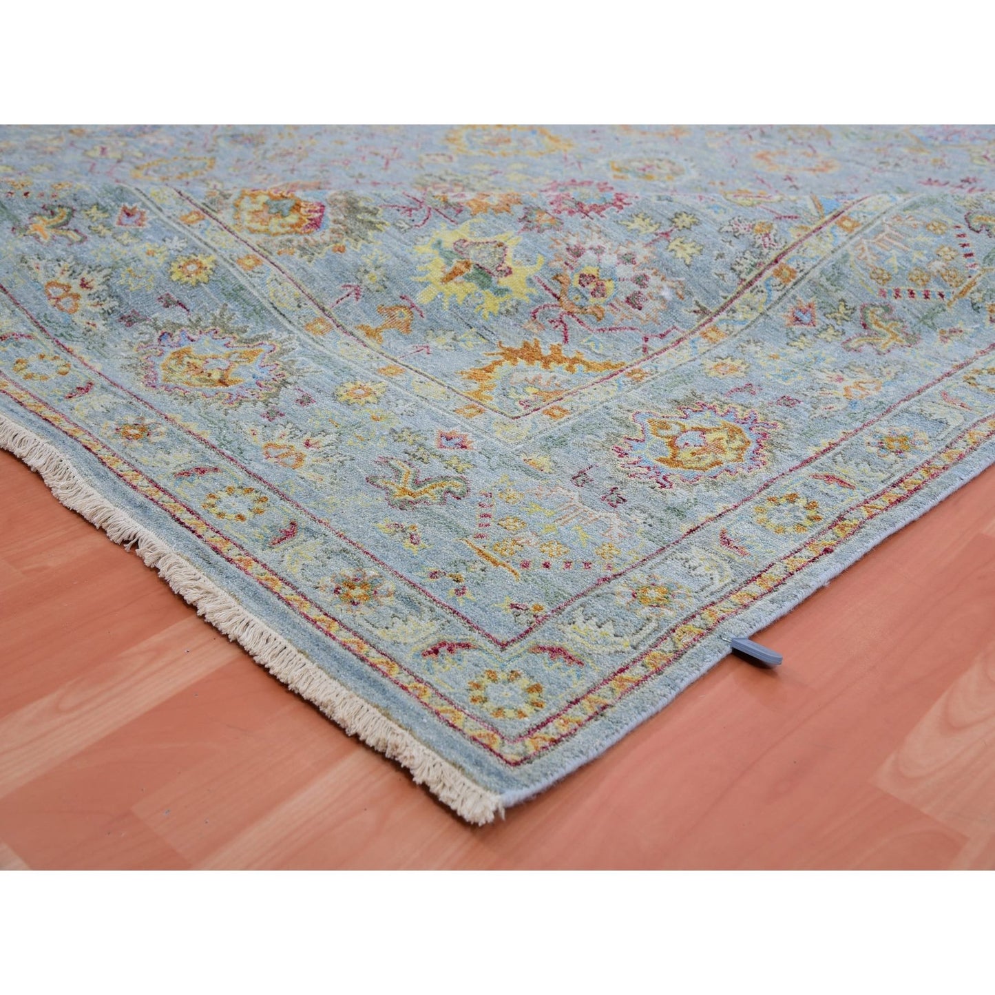 8'X10' Gray 100% Wool Hand Knotted Sultanabad Reimagined Oriental Rug