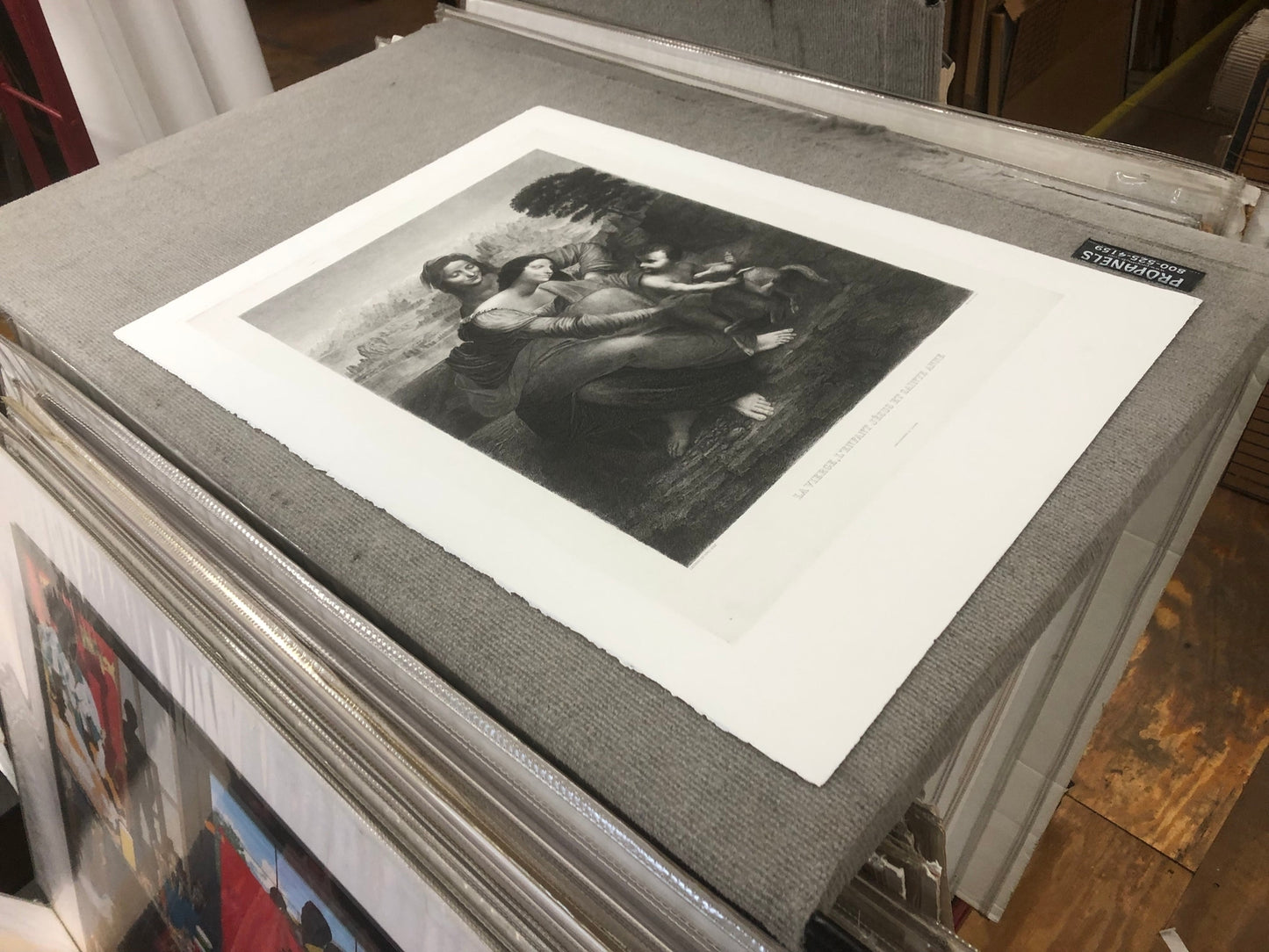 Leonardo Da Vinci La Vierge L'Enfant Jesus Et St. Anne " Etching