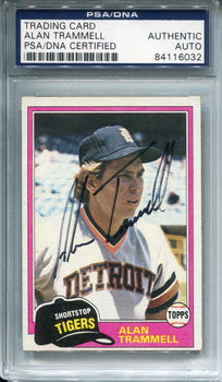 Alan Trammell Autographed 1981 Topps Card (Psa)
