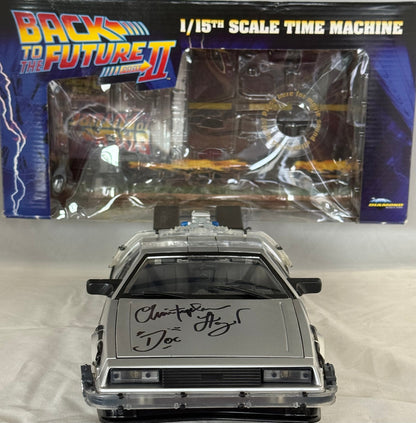 Christopher Lloyd Signed Back To The Future Delorean Time Machine 1:15 Scale Die