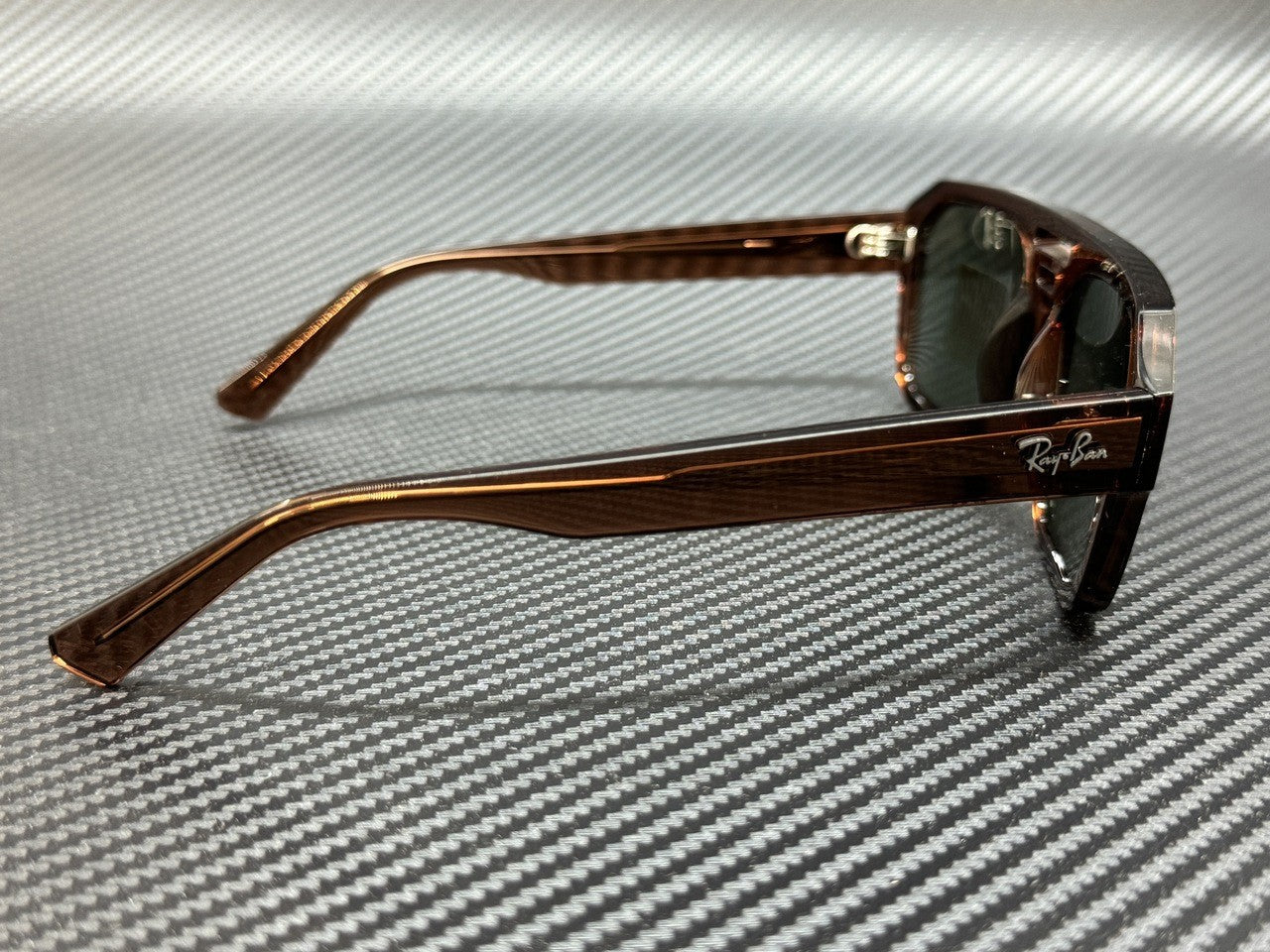 RAY BAN RB4397 667882 Transparent Brown Green Unisex 54 mm Sunglasses