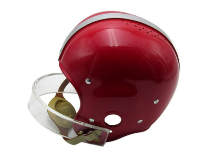 Y.A. Tittle Hof Signed/Inscr Full Size Rep Rk Suspension Helmet 49Ers Jsa 19856
