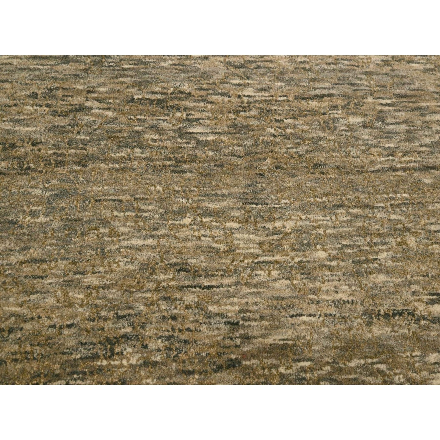 7'6"X10' Brown Modern Grass Design Undyed Natural Wool Hand Knotted Rug
