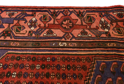 Hand-Knotted Oriental Rug Rusty Red Tribal Design