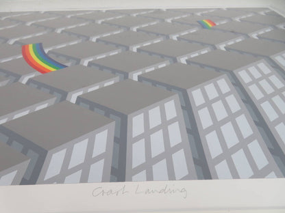 Patrick Hughes Original Silkscreen "Crash