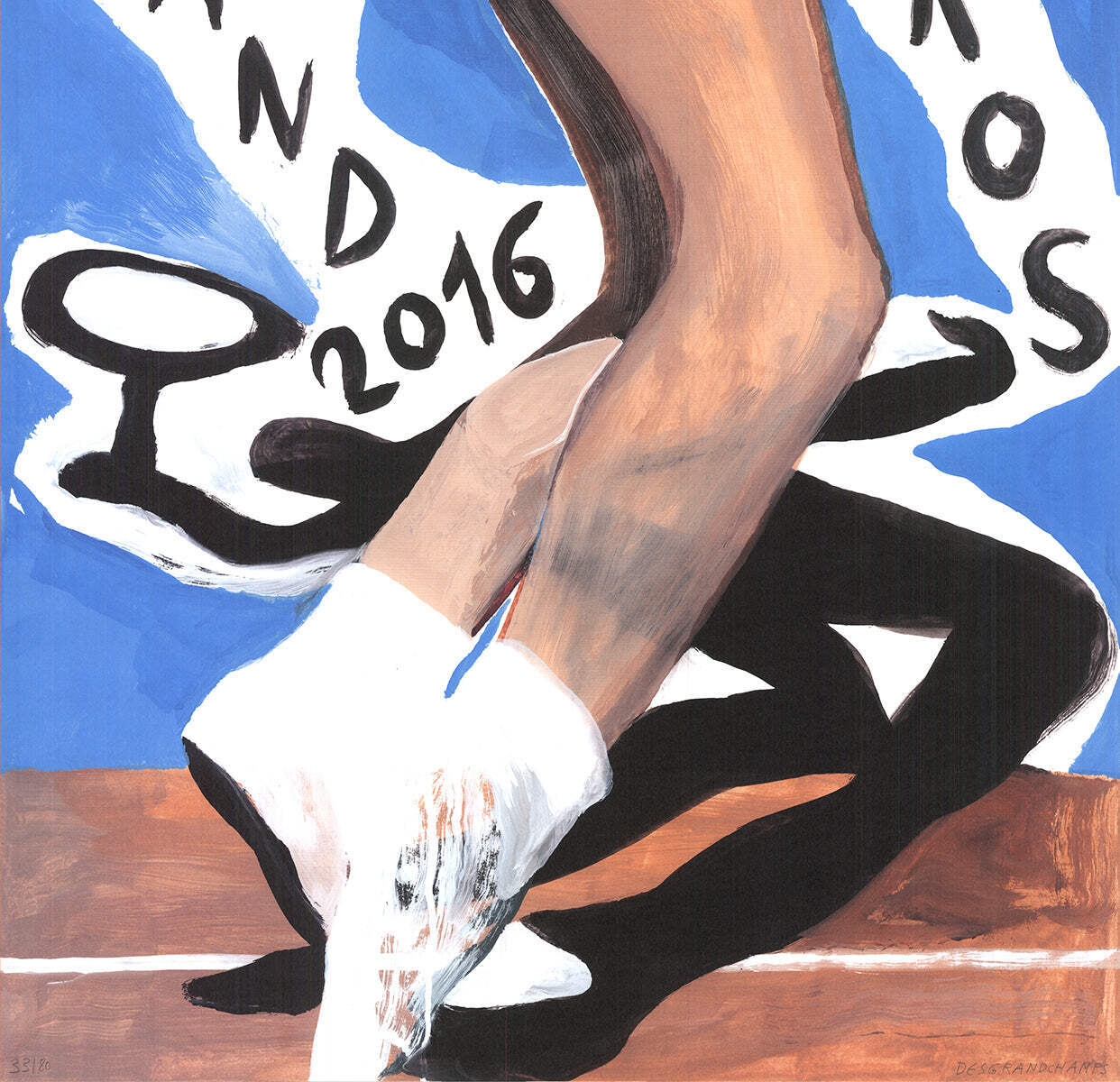 Marc Desgrandchamps Roland Garros French Open Signed " Offset Lithograph