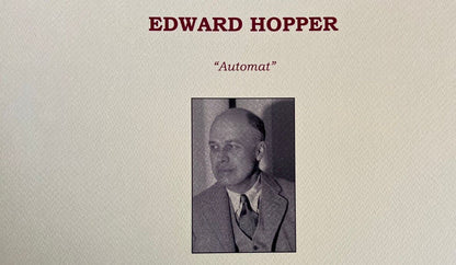 Edward Hopper Lithograph Certified Coa Signature And Stamp (Wayne Thiebaud)