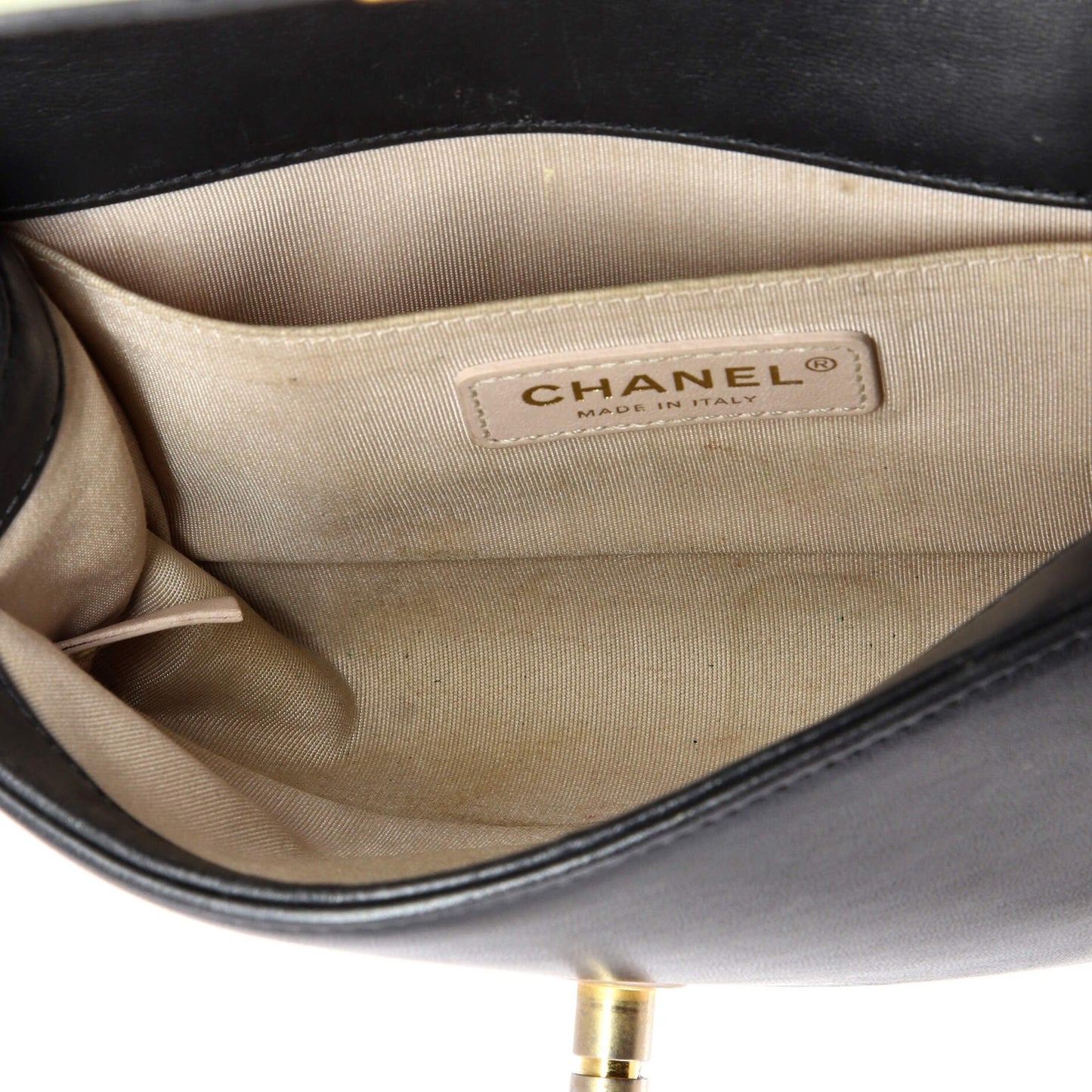 Chanel Boy Flap Bag Camellia Lambskin And Suede Patchwork Small