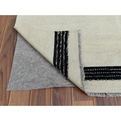 8'2"X10' Hand Woven Avant-Garde Design Flat Weave Kilim Handspun Wool Rug