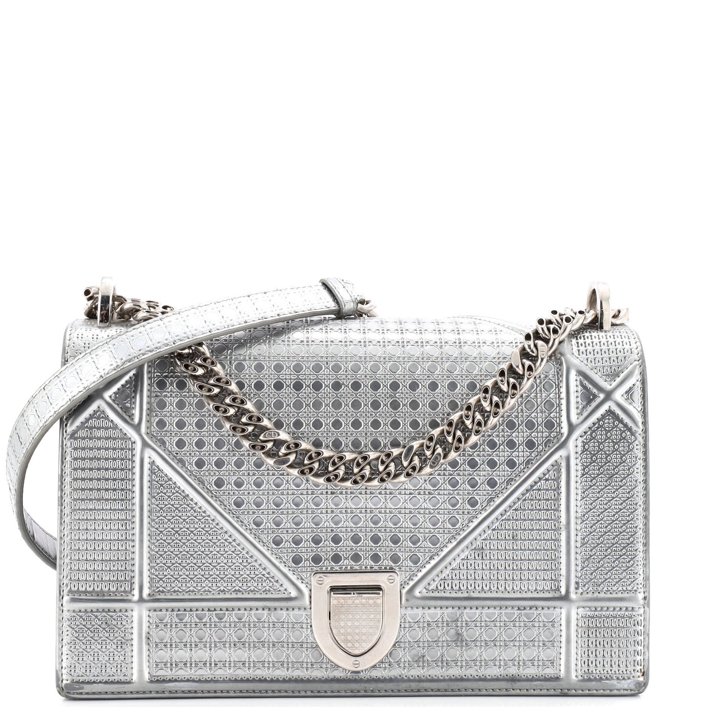 Christian Dior Diorama Flap Bag Cannage Embossed Calfskin Medium