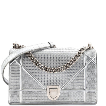Christian Dior Diorama Flap Bag Cannage Embossed Calfskin Medium