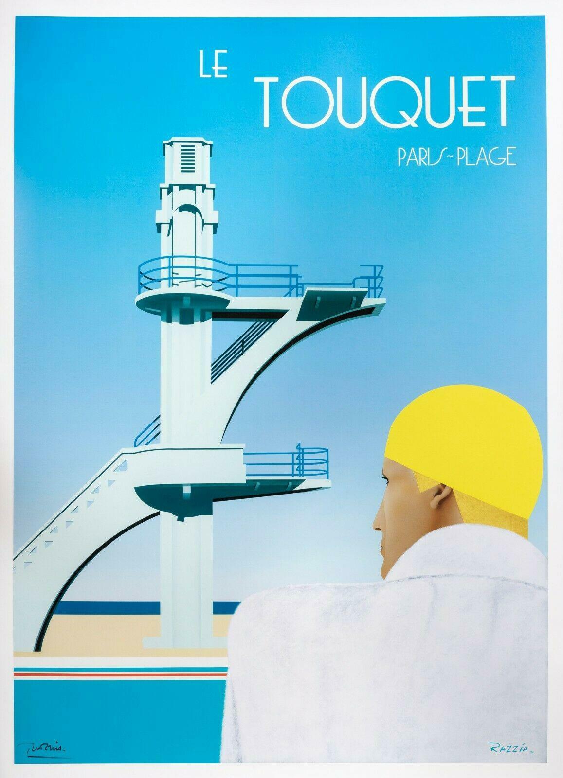 Razzia  Le Touquet Plage Paris Plage Hand Signed Original Ravel France