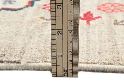 Handmade Kazak Oushak Rug 4X6 Ft Floral Modern