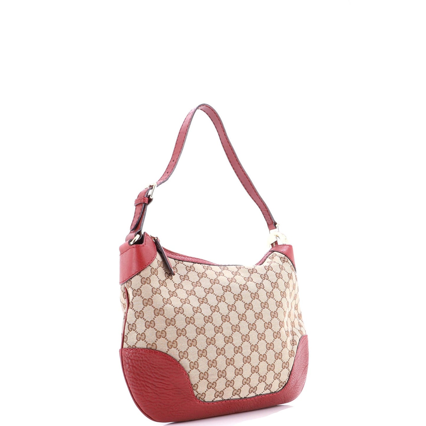 Gucci Charlotte Zip Hobo Gg Canvas With Leather Medium