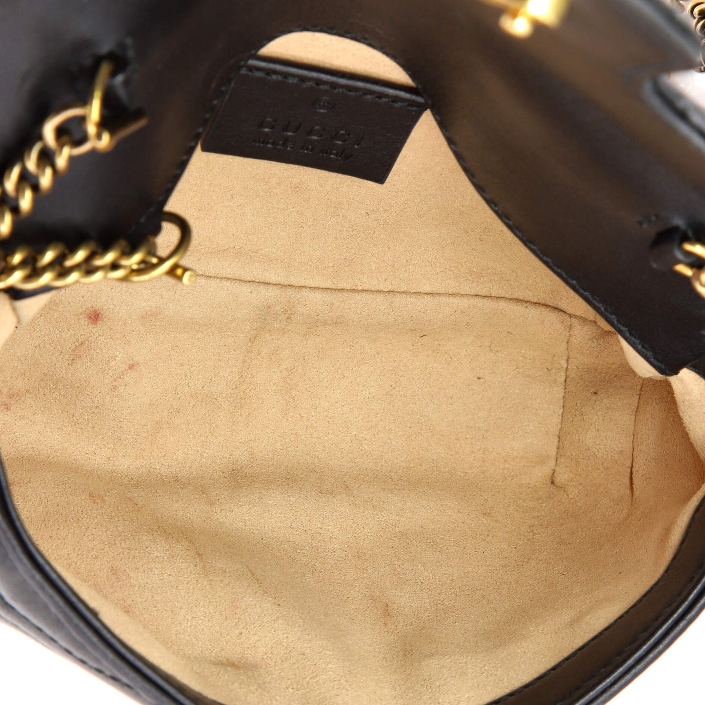 Gucci Gg Marmont Flap Bag Matelasse Leather Super Mini